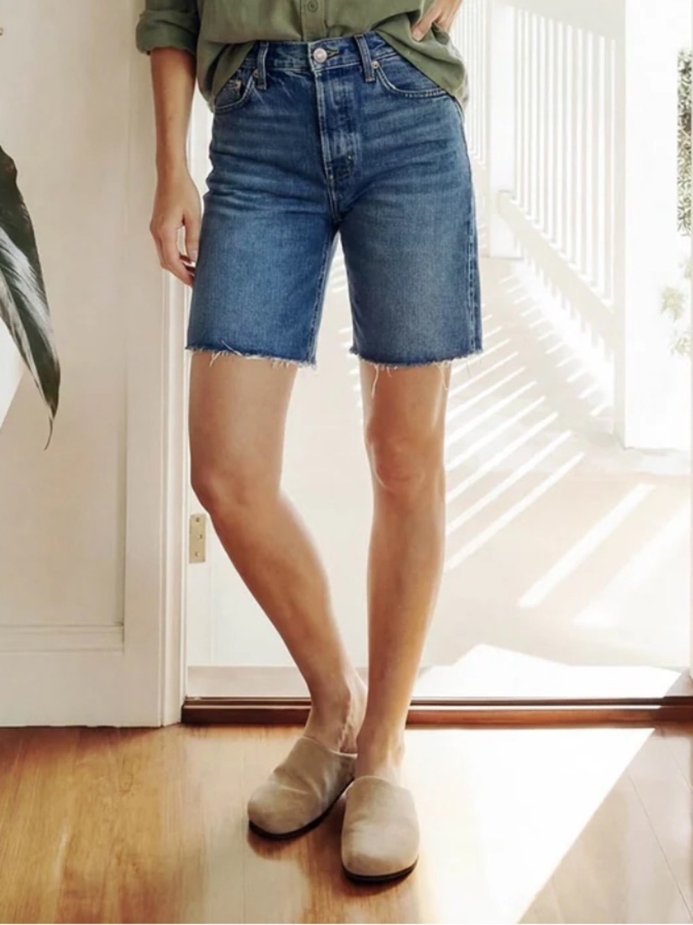 Edwin Light Blue Denim Cai Bermuda Shorts NWT Size 30